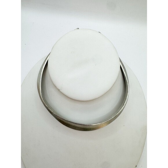 JORGEN JENSEN Denmark Pewter Modernist Choker Necklace 129 Vintage Scandinavian - Picture 4 of 11